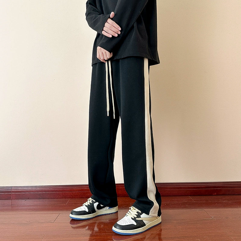 Striped Straight Loose Wide-leg Casual Pants