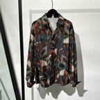 Retro Geometric Print Loose Long-sleeved Shirt