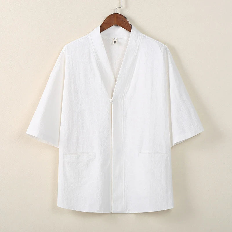 Cardigan Vintage Button Jacquard Shirt