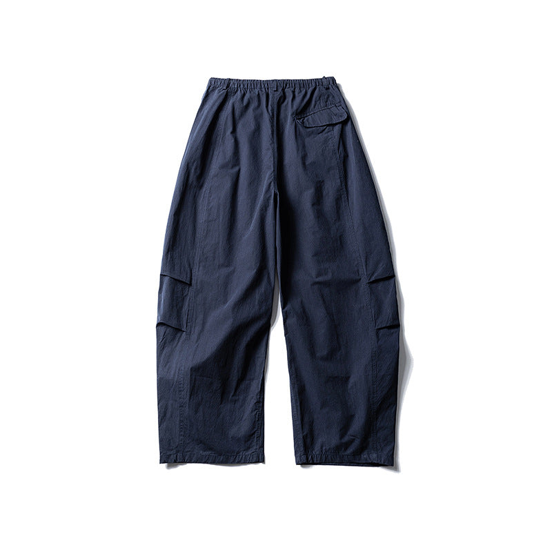 Solid Color Loose Lace-up Casual Pants