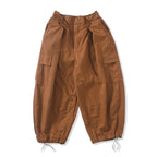 Japanese Retro Silhouette Multi-pocket Straight Wide-leg Pants