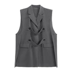 Sleeveless Loose Suit Vest Jacket