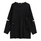 Autumn Thin Loose Retro Hollow Sweater