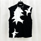 Patchwork Ripped Sleeveless Tank Top T-shirt