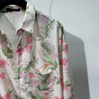 Retro Print Loose Non-iron Drape Shirt