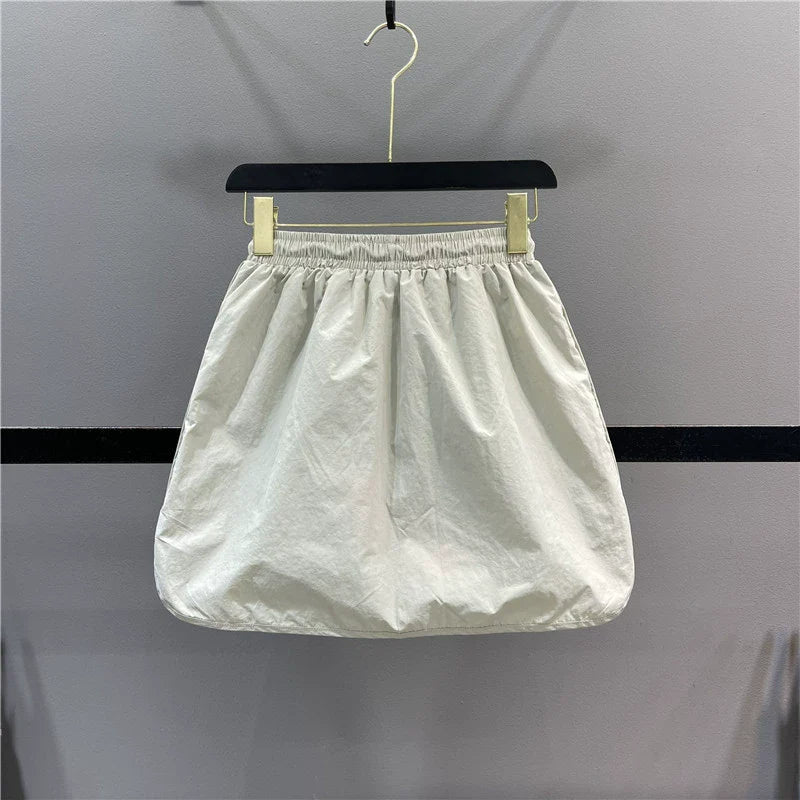Short Loose Casual Slit Skirt