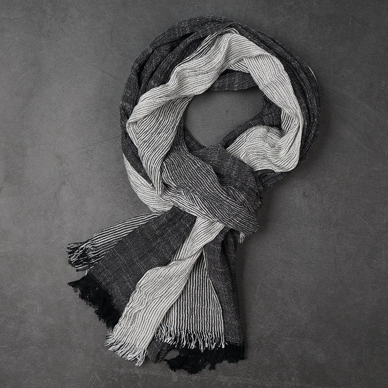 Pinstripe Vintage Colorblock Scarf