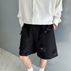 3D Embellished Casual Wide-leg Shorts
