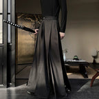 Retro Loose Casual Samurai Culottes Hakama Pants