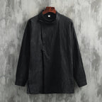 Retro Python Pattern Button-Down Jacquard Zen Shirt