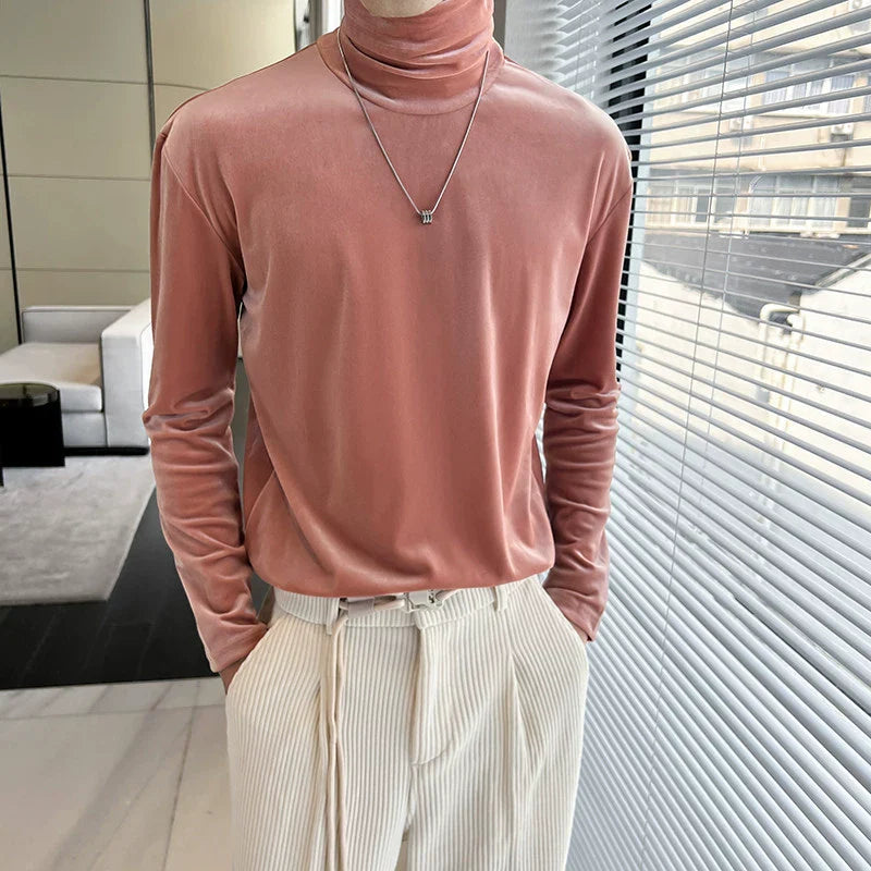 Velvet Turtleneck Bottoming Shirt