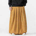 Corduroy Straight Wide-leg Harem Pants