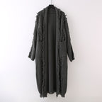Tassel Loose Thickened Knitted Cardigan