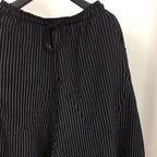 Loose Cotton and Linen Striped Drop Crotch Harem Pants