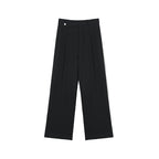 Diagonal Waist Tie Straight Suit Pants