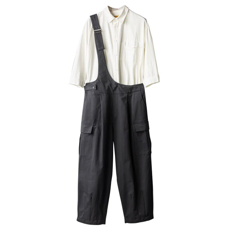 Straight Loose Cargo Overalls