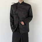 Retro Tang Suit Jacquard Lace-up Blazer