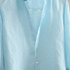 Lapel Linen Loose Thin Casual Shirt