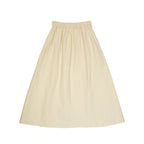 Solid Color Elastic Waist Skirt