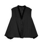 Bud Loose Solid Color V-neck Vest