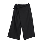 Black Culottes Wide Leg Loose Casual Pants