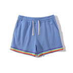 Cotton Rainbow Print Sweat Home Shorts