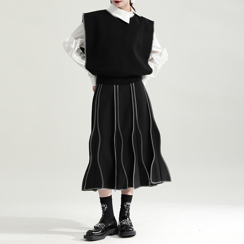 Ruffled Irregular Long Shirt