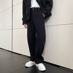 Straight Wide-leg Woolen Thickened Scimitar Pants