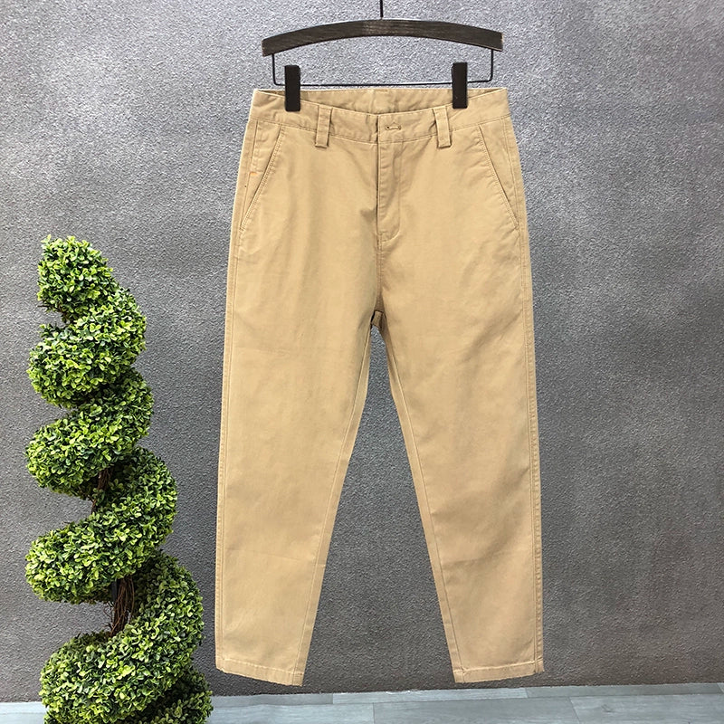 Straight-leg Slim-fit Stretch Trousers