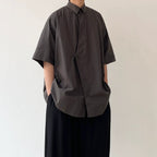 Japanese Retro Pure Cotton Loose Buttoned Shirt