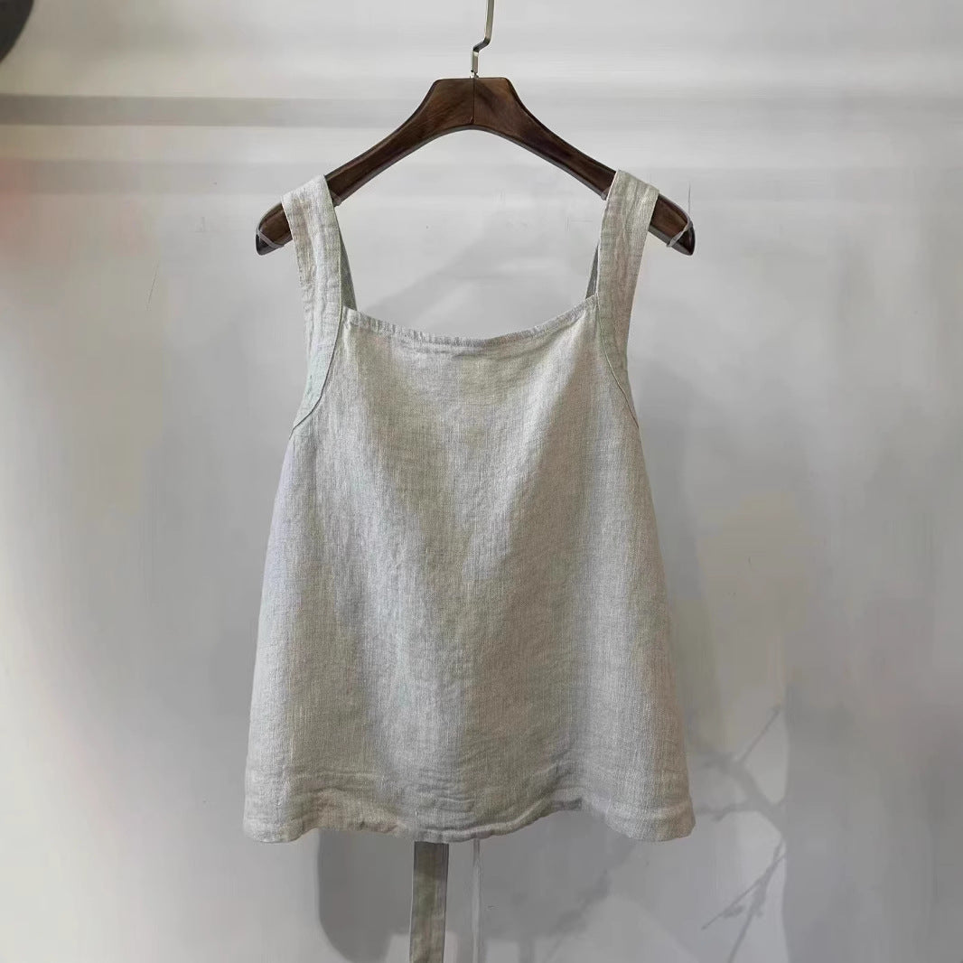Retro Loose Casual Lace-Up Vest