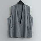 Sleeveless Button Vest