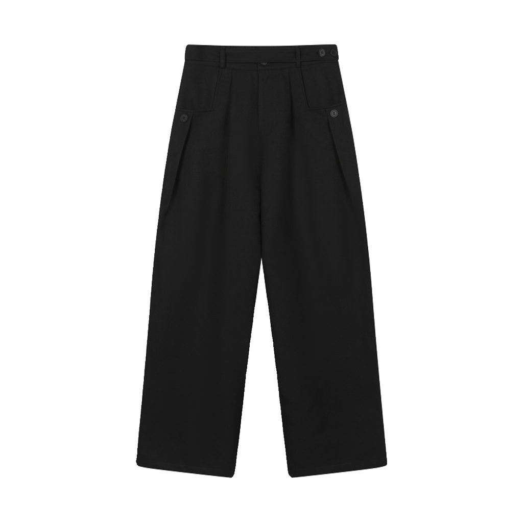 Straight Loose Drape Wide-leg Pants