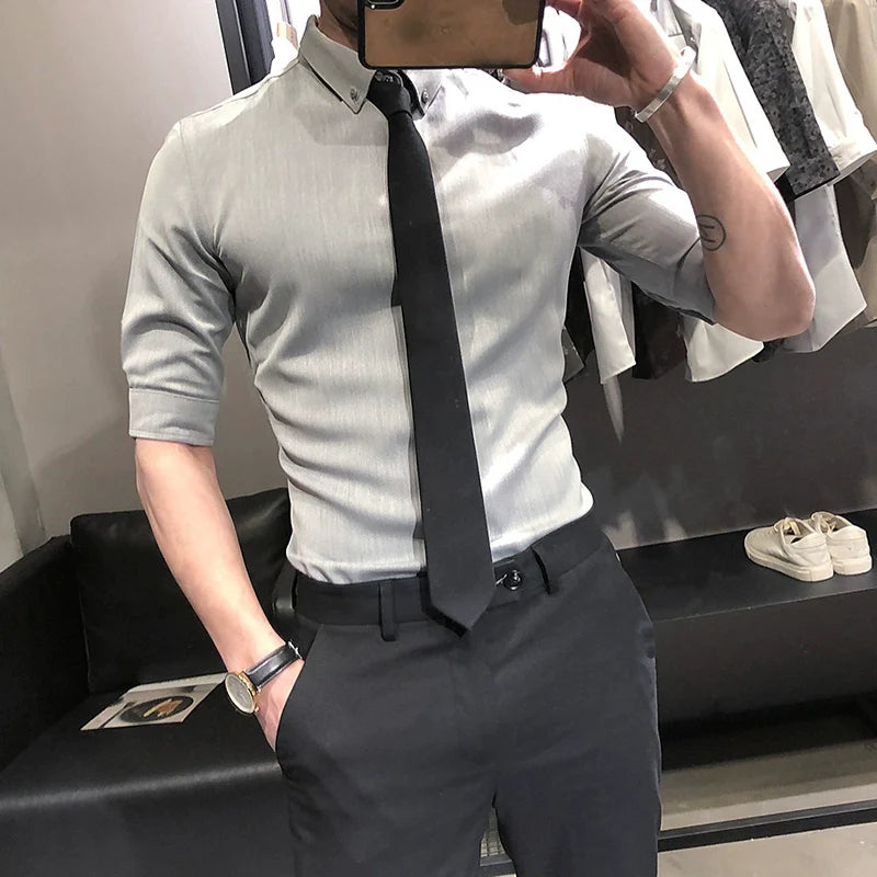 Summer Non-iron Slim Fit Business Casual Shirt