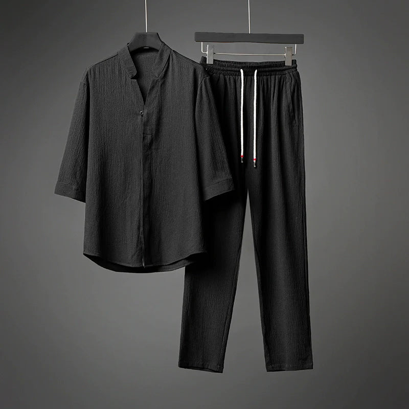 Linen Loose Casual Two-Piece Suit
