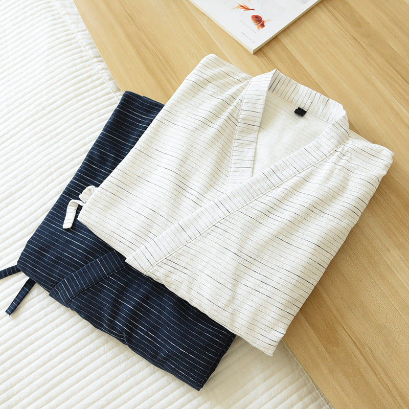 Jacquard Striped Loose Robe
