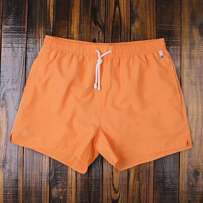 Blue Quick-drying Striped Beach Shorts