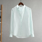 Lapel Linen Loose Thin Casual Shirt