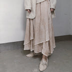 Double Layer Asymmetrical Skirt