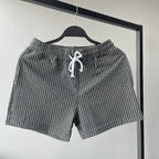 Cotton Striped 3-quarter Casual Shorts