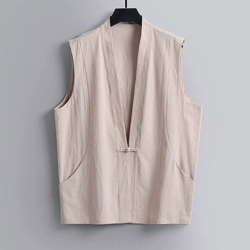 Sleeveless Button Vest