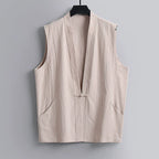 Sleeveless Button Vest