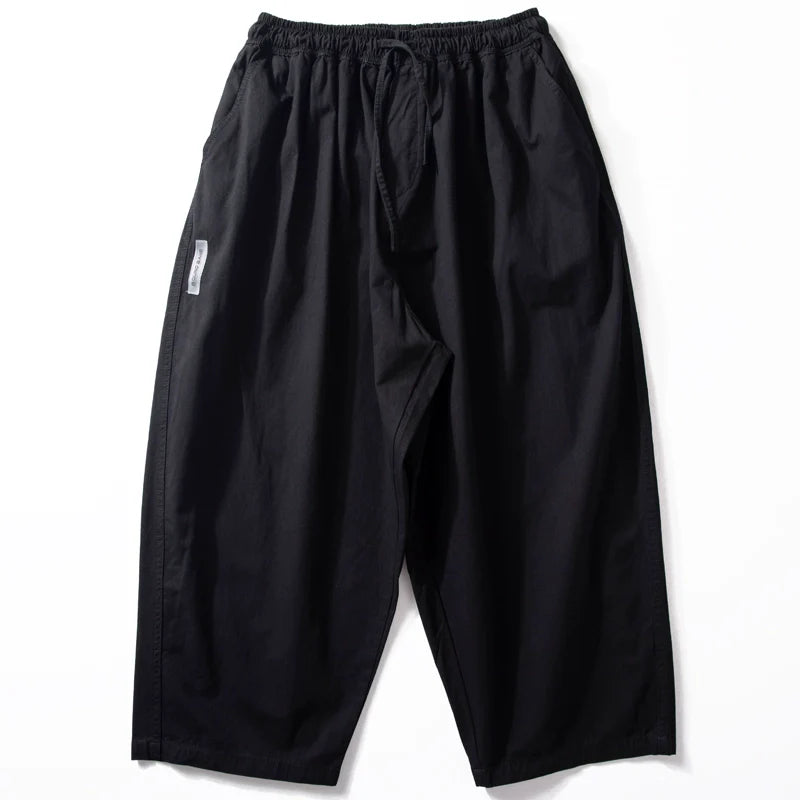 Japanese Loose Wide-leg Cropped Carrot Pants