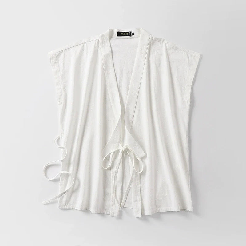 Slanted Collar Loose Vest