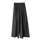 Striped Straight High Waist Loose Wide Leg Pants