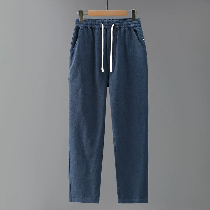 Ramie Straight Vintage Linen Pants