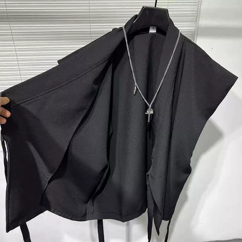 Vintage Lace-Up Loose Sleeveless Shirt