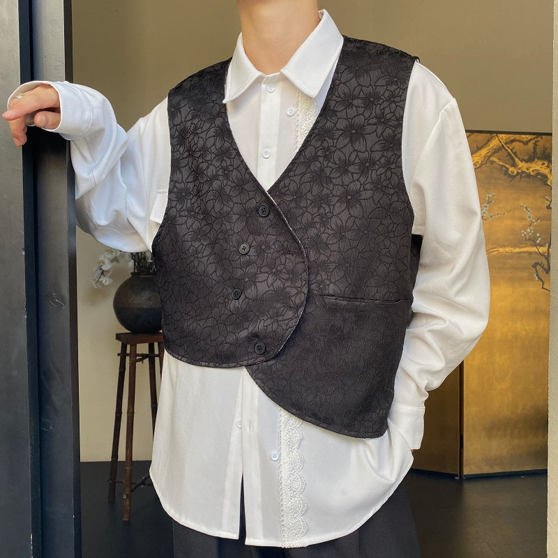 Vintage Jacquard Reversible Vest