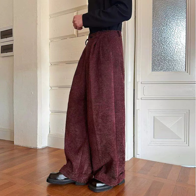 Twill Corduroy Wide-Leg Pants