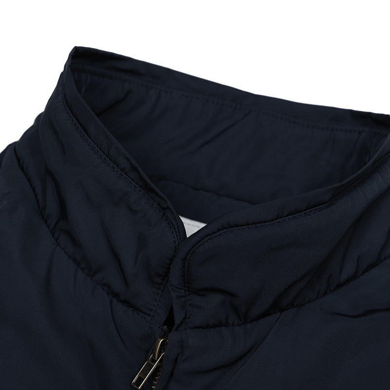 Japanese Retro Solid Color Silhouette Stand Collar Cotton Coat